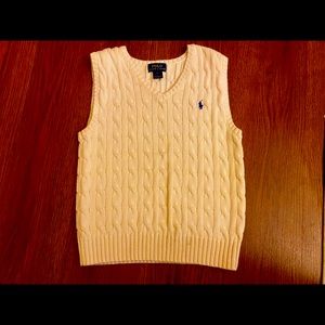 Cozy Ralph Lauren sweater vest.